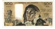 Frankreich 500 Francs Pascal, R.37, S+, Fayette:71.10, KM:156b -