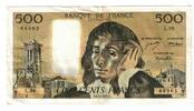 Frankreich 500 Francs Pascal, L.38, S, Fayette:71.10, KM:156b -