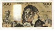 Frankreich 500 Francs Pascal, H.40, S+, Fayette:71.10, KM:156b -