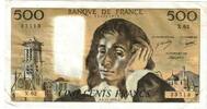 Frankreich 500 Francs Pascal, X.62, S+, Fayette:71.15, KM:156d -
