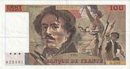 Frankreich 100 Francs Delacroix, G.216, VZ, Fayette:69bis.05, KM:154g -