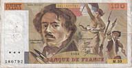 Frankreich 100 Francs Delacroix, M.33, S, Fayette:69.4a, KM:154b -