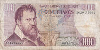 Belgien 100 Francs Geldschein, 1971-11-08, KM:134b, S -