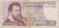 Belgien 100 Francs Geldschein, 1971-11-22, KM:134b, SGE+ -