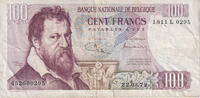 Belgien 100 Francs Geldschein, 1972-03-22, KM:134b, SGE -