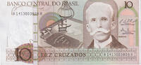 Brasilien 10 Cruzados Geldschein, Undated (1986), KM:209b, UNZ -