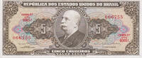 Brasilien 5 Cruzeiros Geldschein, Undated (1964), KM:176c, UNZ- -