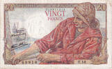 Frankreich 20 Francs Pêcheur, T.16, SS, Fayette:13.02, KM:100a -