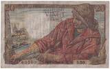 Frankreich 20 Francs Pêcheur, S.50, SS, Fayette:13.4, KM:100a -