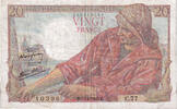 Frankreich 20 Francs Pêcheur, C.77, SS, Fayette:13.6, KM:100a -