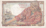 Frankreich 20 Francs Pêcheur, Q.99, SS, Fayette:13.7, KM:100a -