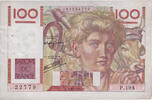 Frankreich 100 Francs Jeune Paysan, P.194, SS+, Fayette:28.13, KM:128a -