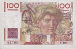 Frankreich 100 Francs Jeune Paysan, P.194, VZ, Fayette:28.13, KM:128a -