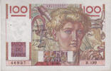 Frankreich 100 Francs Jeune Paysan, B.199, VZ, Fayette:28.14, KM:128b -