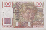 Frankreich 100 Francs Jeune Paysan, Y.332, SS, Fayette:28.24, KM:128b -