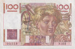 Frankreich 100 Francs Jeune Paysan, F.355, VZ, Fayette:28.25, KM:128c -