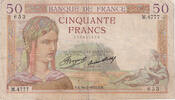 Frankreich 50 Francs Cérès, M.4777, S, Fayette:17.28, KM:81 -