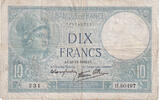 Frankreich 10 Francs Minerve, H.80497, S, Fayette:07.22, KM:84 -