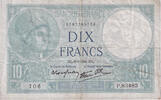 Frankreich 10 Francs Minerve, P.83483, S+, Fayette:7.27, KM:84 -