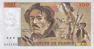 Frankreich 100 Francs Delacroix, B.20, SS, Fayette:69.03, KM:154b -