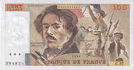 Frankreich 100 Francs Delacroix, C.27, VZ, Fayette:69.04a, KM:154b -