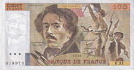 Frankreich 100 Francs Delacroix, U.31, SS, Fayette:69.04a, KM:154b -