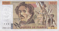 Frankreich 100 Francs Delacroix, M.40, SS, Fayette:69.04b, KM:154b -