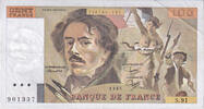 Frankreich 100 Francs Delacroix, S.91, SS, Fayette:69.09, KM:154b -