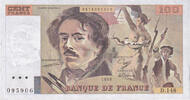 Frankreich 100 Francs Delacroix, D.148, SS+, Fayette:69.13C, KM:154d -