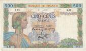 Frankreich 500 Francs La Paix, Q.58, VZ, Fayette:32.1, KM:95a -