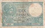 Frankreich 10 Francs Minerve, P.70923, S, Fayette:07.05, KM:84 -
