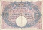 Frankreich 50 Francs 1915 Bleu et Rose, Y.6601, S, Fayette:14.28, KM:64e S 52,00 EUR  zzgl. 4,95 EUR Versand