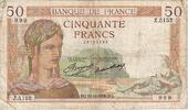 Frankreich 50 Francs Cérès, Z.5152, S, Fayette:17.31, KM:81 -