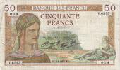 Frankreich 50 Francs Cérès, Y.6595, S, Fayette:18.1, KM:85a -