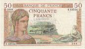 Frankreich 50 Francs Cérès, T.12754, VZ, Fayette:18.40, KM:85b -