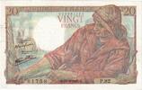 Frankreich 20 Francs Pêcheur, P.82, VZ, Fayette:13.06, KM:100a -