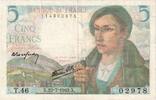 Frankreich 5 Francs Berger, T.46, SS, Fayette:05.02, KM:98a -