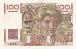 Frankreich 100 Francs Jeune Paysan, T.532, VZ, Fayette:28.35, KM:128d -
