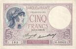 Frankreich 5 Francs Violet, O.55922, VZ, Fayette:3.17, KM:72e -