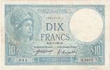Frankreich 10 Francs Minerve, A.7872, SS, Fayette:6.5, KM:73b -