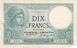 Frankreich 10 Francs Minerve, S.18122, S+, Fayette:6.9, KM:73c -