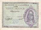 Algeria 20 Francs 1943-03-02, KM:92a, SS+ -