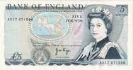 Großbritannien 5 Pounds Undated (1973-80), KM:378b, SS+ -