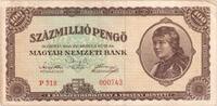 Ungarn 100,000,000 Pengö 1946-03-13, KM:124, VZ -
