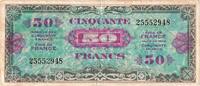 Frankreich 50 Francs Flag/France, 25553, S+, Fayette:VF19.1, KM:117a -