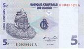 Congo Democratic Republic 5 Centimes 1997-11-01, UNZ -