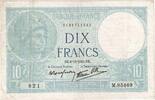 Frankreich 10 Francs Minerve, 1941-12-04, S, Fayette:07.30, KM:84 -