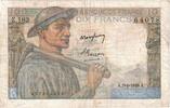 Frankreich 10 Francs Mineur, 1949-04-07, Z.183, S+ -