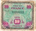Frankreich 10 Francs Flag/France, SÉRIE 1944, SGE -