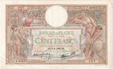 Frankreich 100 Francs Luc Olivier Merson, 1939-04-06, F.65653, SS+ -